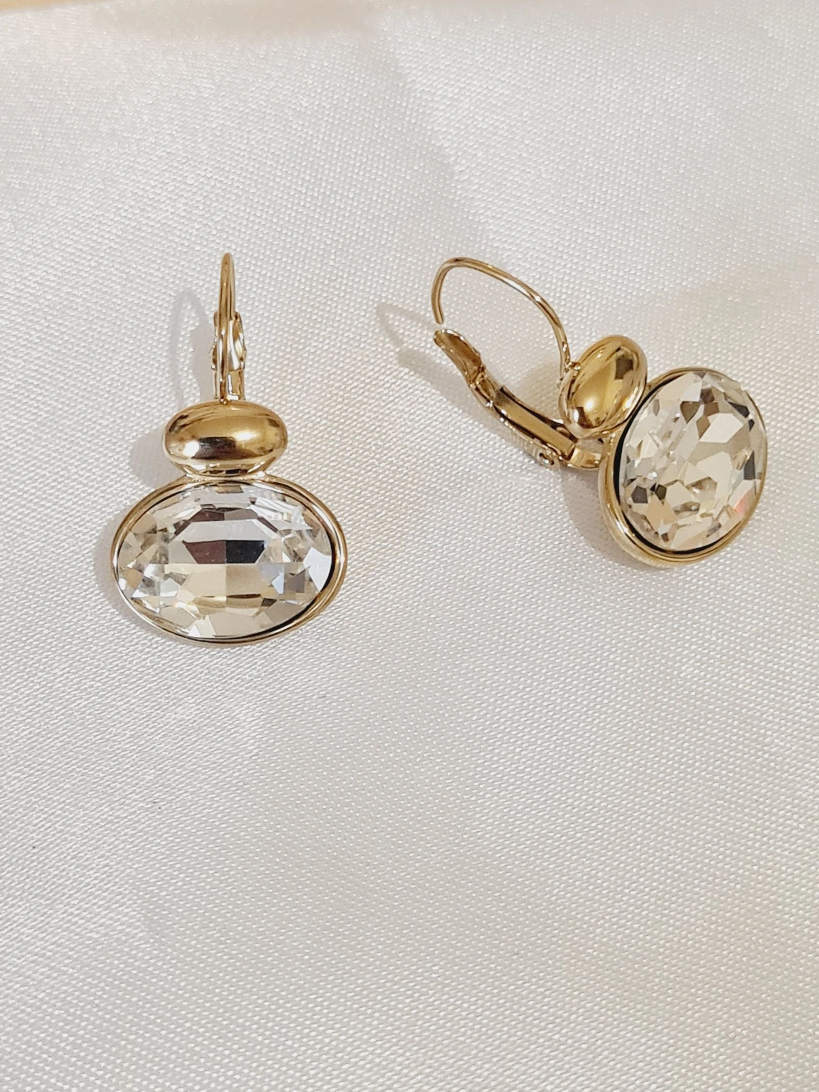 Gouden kristallen oorbellen – photo 2